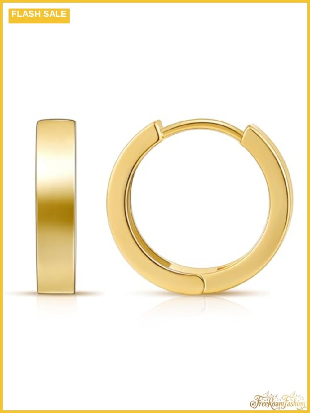 14K Gold Plated Small Huggie Hoop Earrings Hypoallergenic for Women